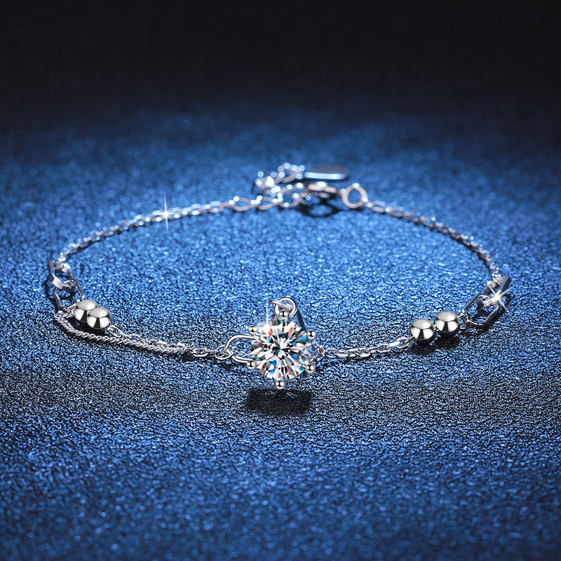 [Leaves]CLASSIC SOLITAIRE MOISSANITE BRACELET