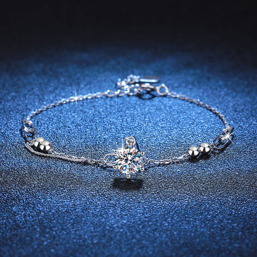 [Leaves]CLASSIC SOLITAIRE MOISSANITE BRACELET