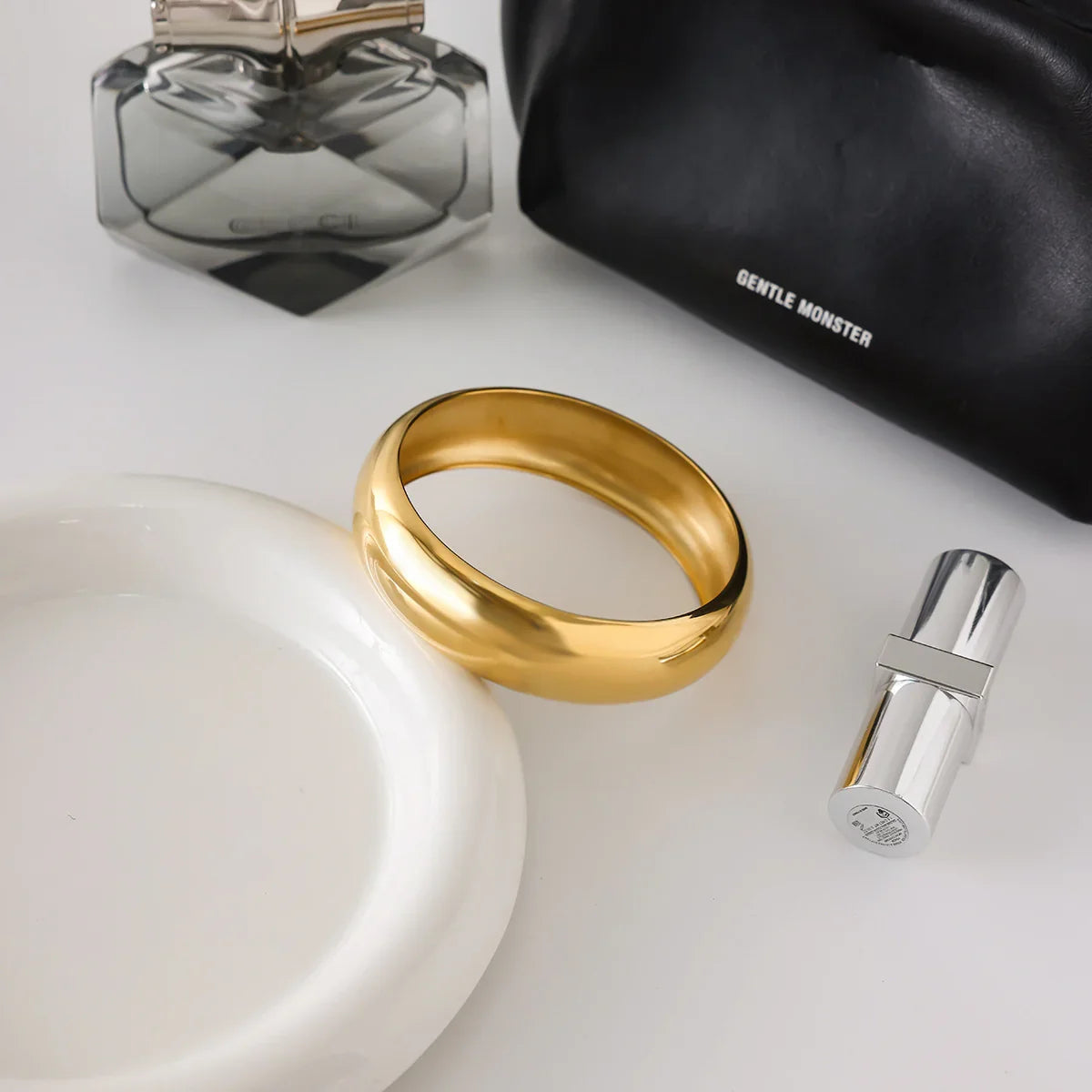 [Royal&Vicky]Maelis Smooth Gold Bangle