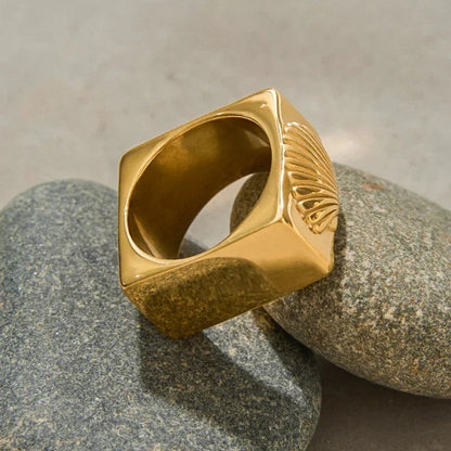 [Royal&Vicky]Carlotta Geometric Shell Ring