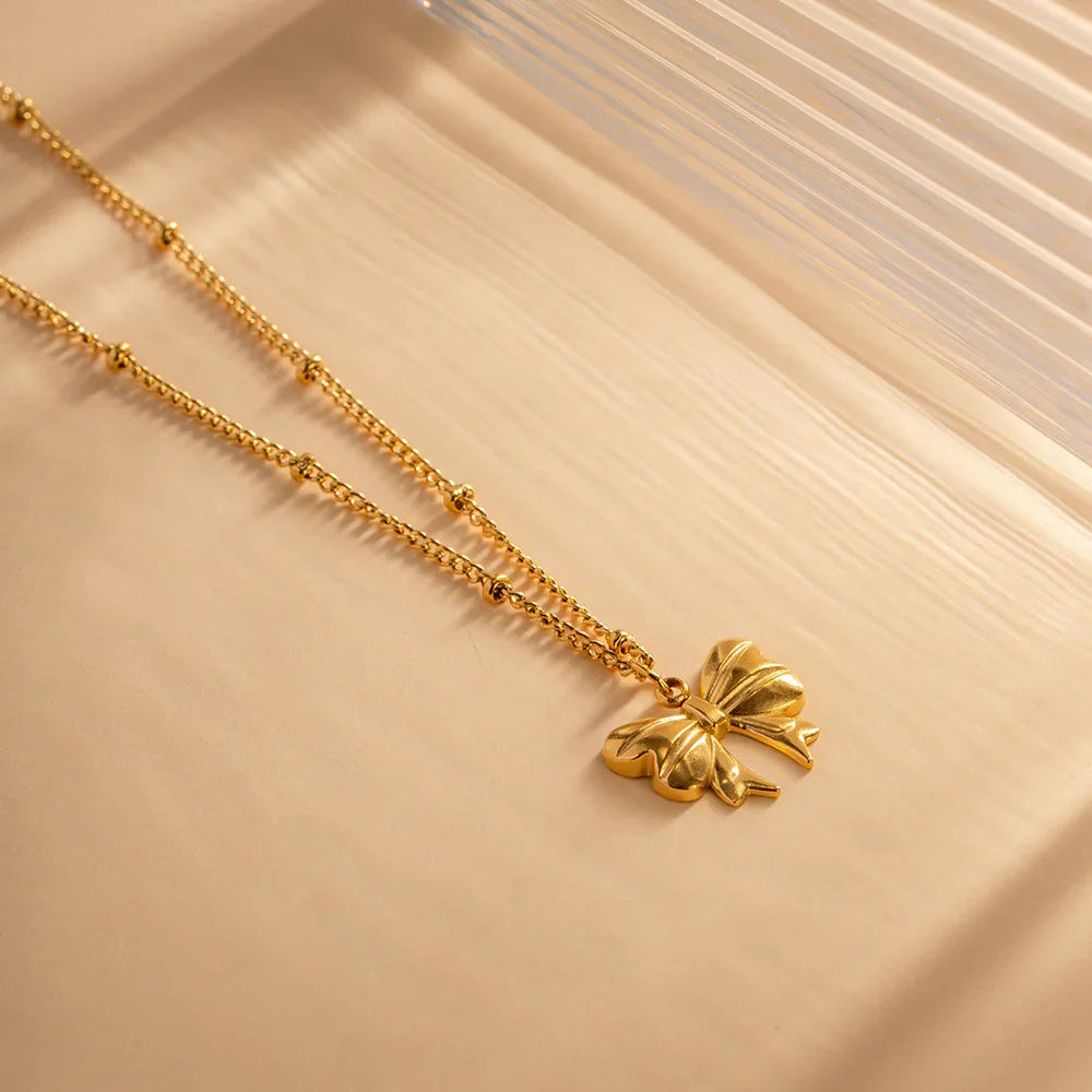 [Royal&Vicky]June Bow Necklace