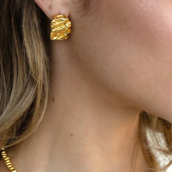[Royal&Vicky]Ashley Gold Earrings
