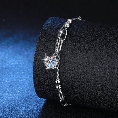 [Leaves]CLASSIC SOLITAIRE MOISSANITE BRACELET