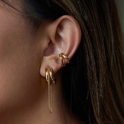 [Royal&Vicky]Galilea Link Chain Hoops