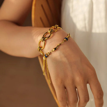 [Royal&Vicky]Quintessa Layered Chain Pearl Bracelet