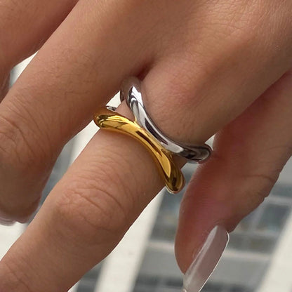 [Royal&Vicky]Deanna Gold Intertwined Ring
