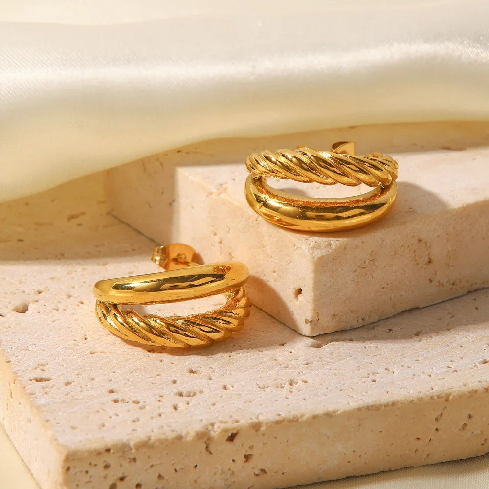 [Royal&Vicky]Cecilia Layered Earrings