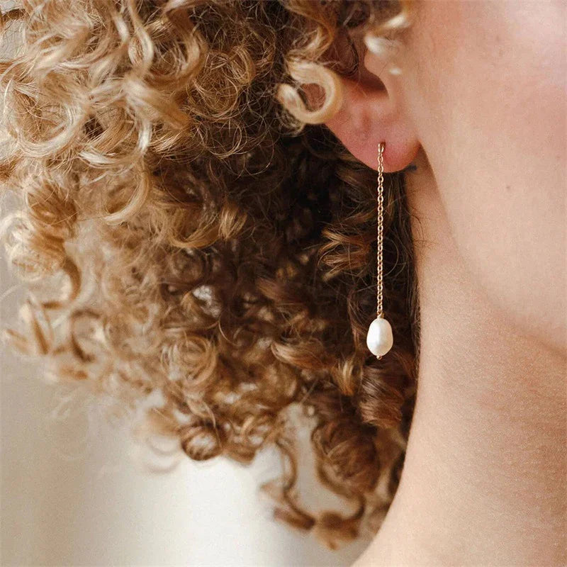 [Royal&Vicky]Tessa Pearl Tassel Earrings