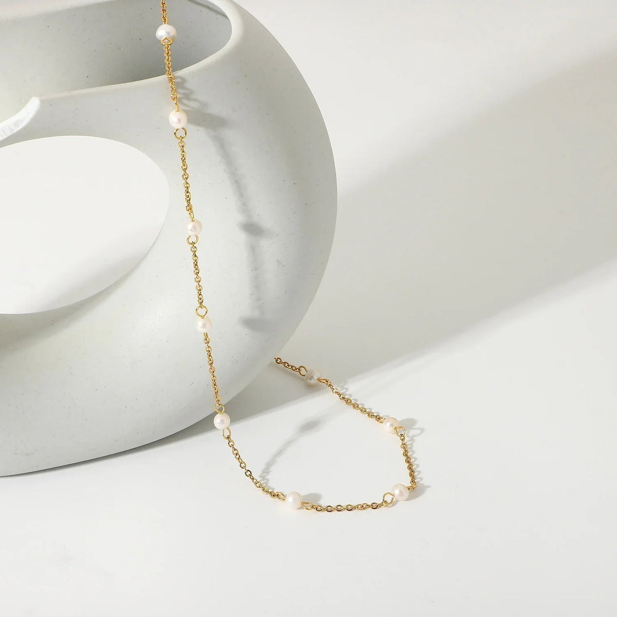 [Royal&Vicky]Nora Gold Pearl Necklace