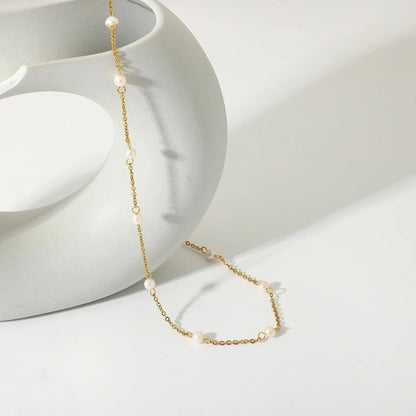 [Royal&Vicky]Nora Gold Pearl Necklace