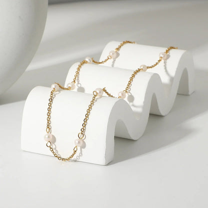 [Royal&Vicky]Nora Gold Pearl Necklace