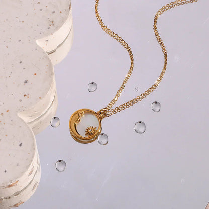 [Royal&Vicky]Evangeline Lunar Gold Necklace