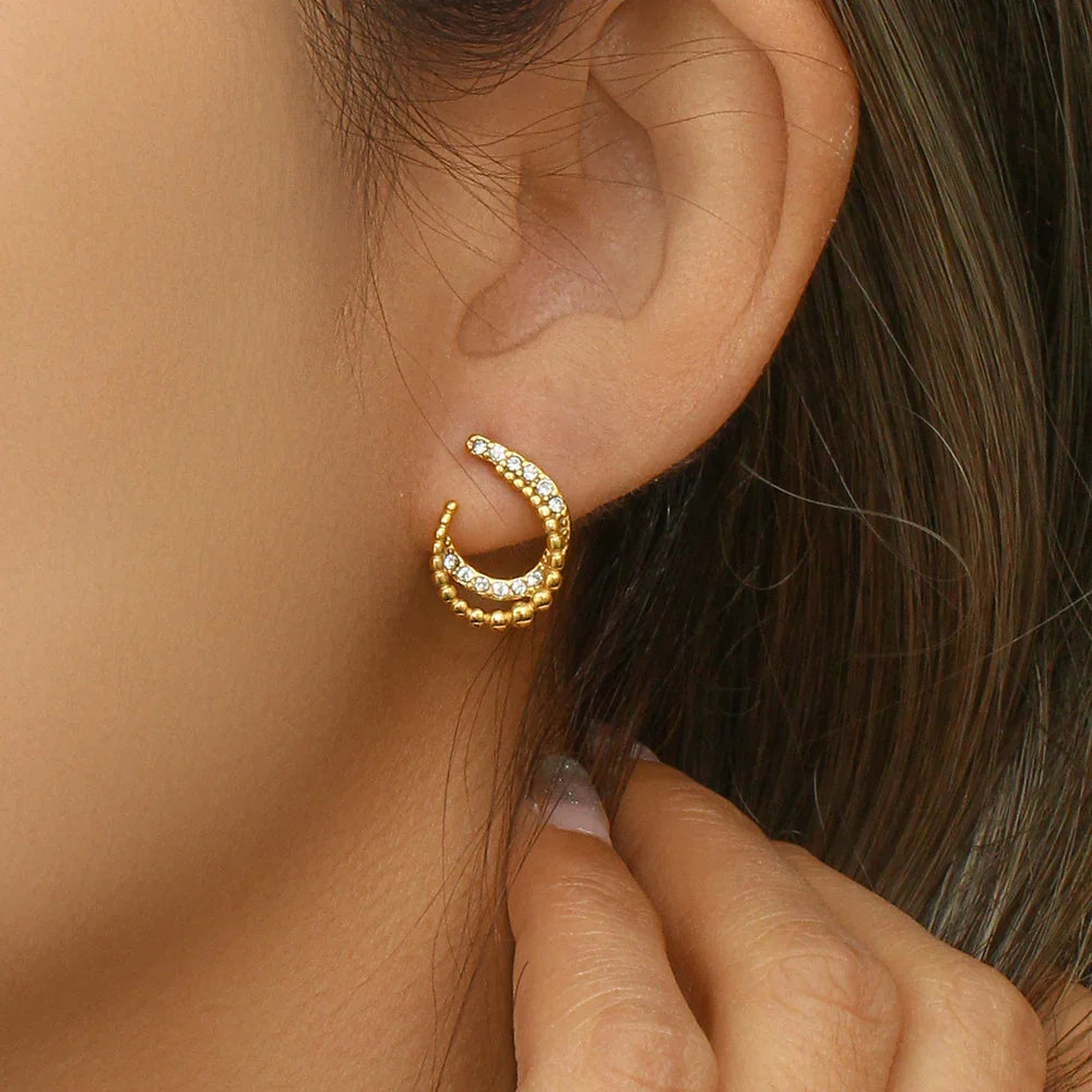[Royal&Vicky]Nola Gold Earrings
