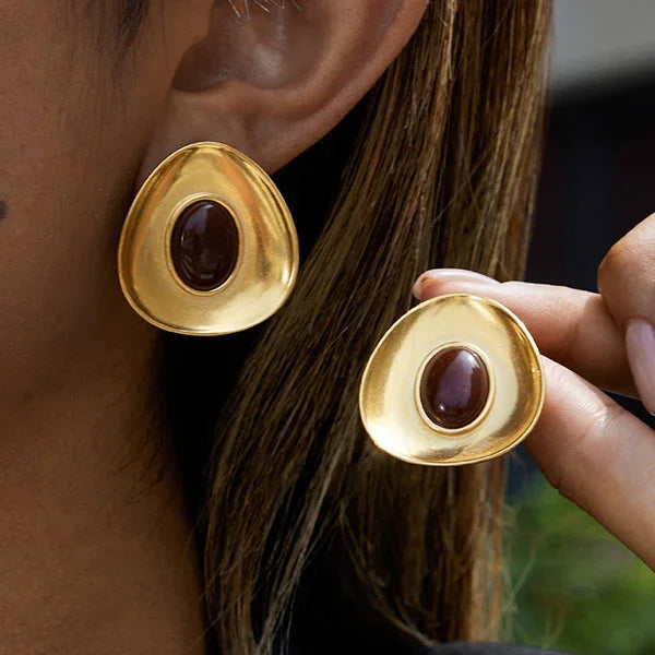 [Royal&Vicky]Orissa Gold Enamel Earrings