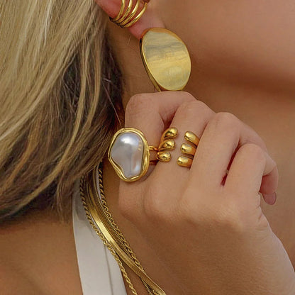 [Royal&Vicky] Charis Gold-Perlenring