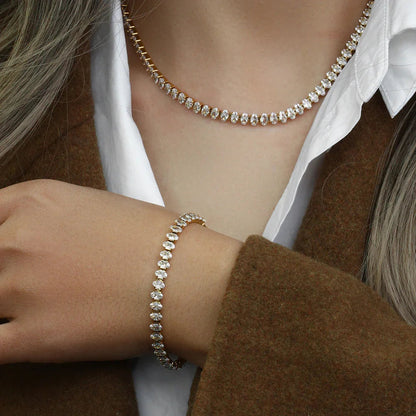 [Royal&Vicky]Wisteria Diamond Tennis Necklace