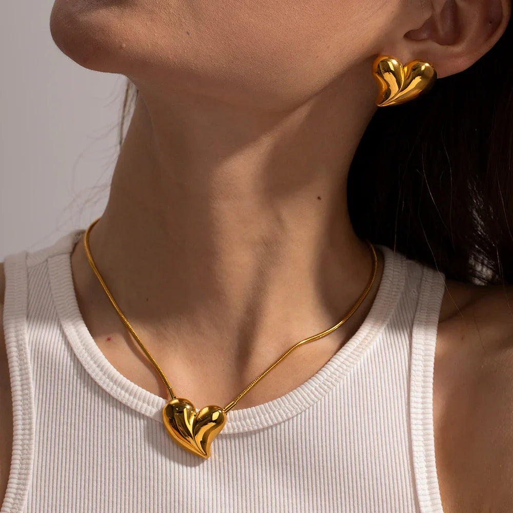 [Royal&Vicky]Dorothea Heart Earrings