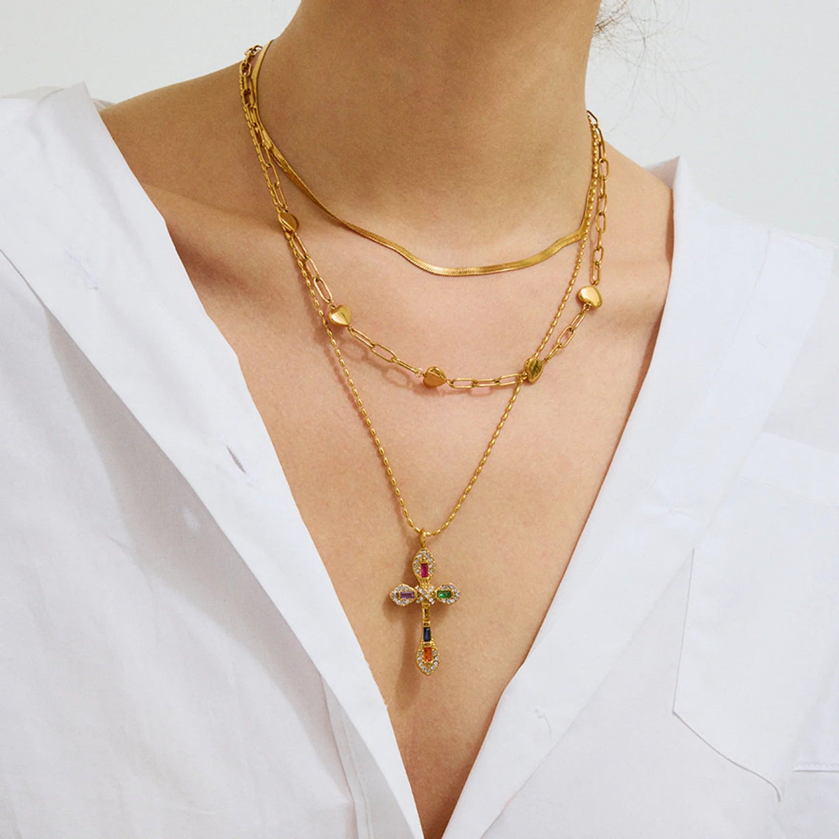 [Royal&Vicky]Olea Diamond Crucifix