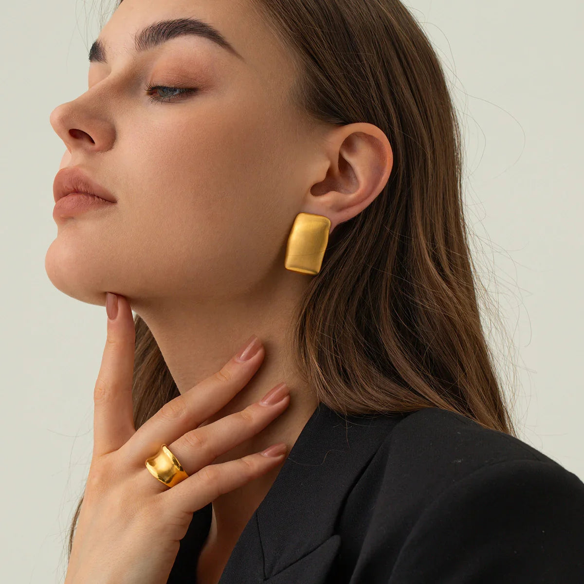[Royal&Vicky]Olive Gold Earrings