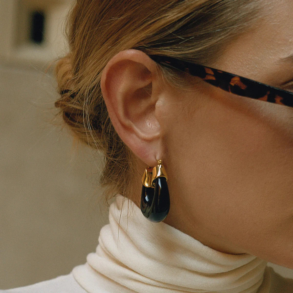 [Royal&Vicky]Leighton Chunky Enamel Hoops