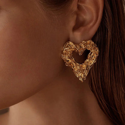 [Royal&Vicky]Helene Heart Earrings