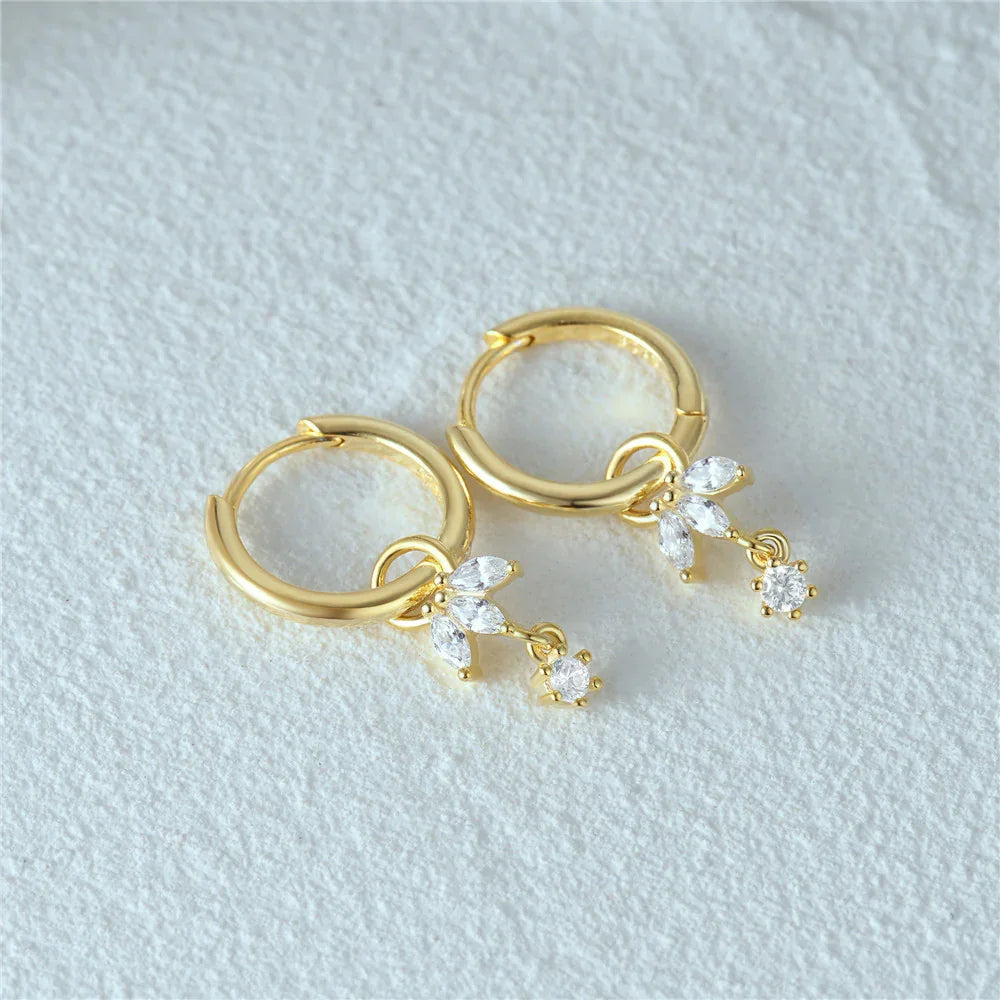 [Royal&Vicky]Brooke Removable Charm Hoops