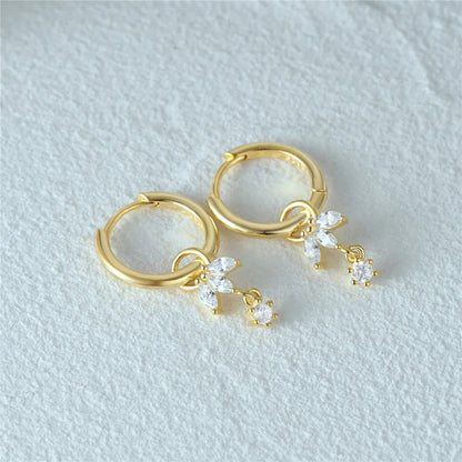 [Royal&Vicky]Brooke Removable Charm Hoops