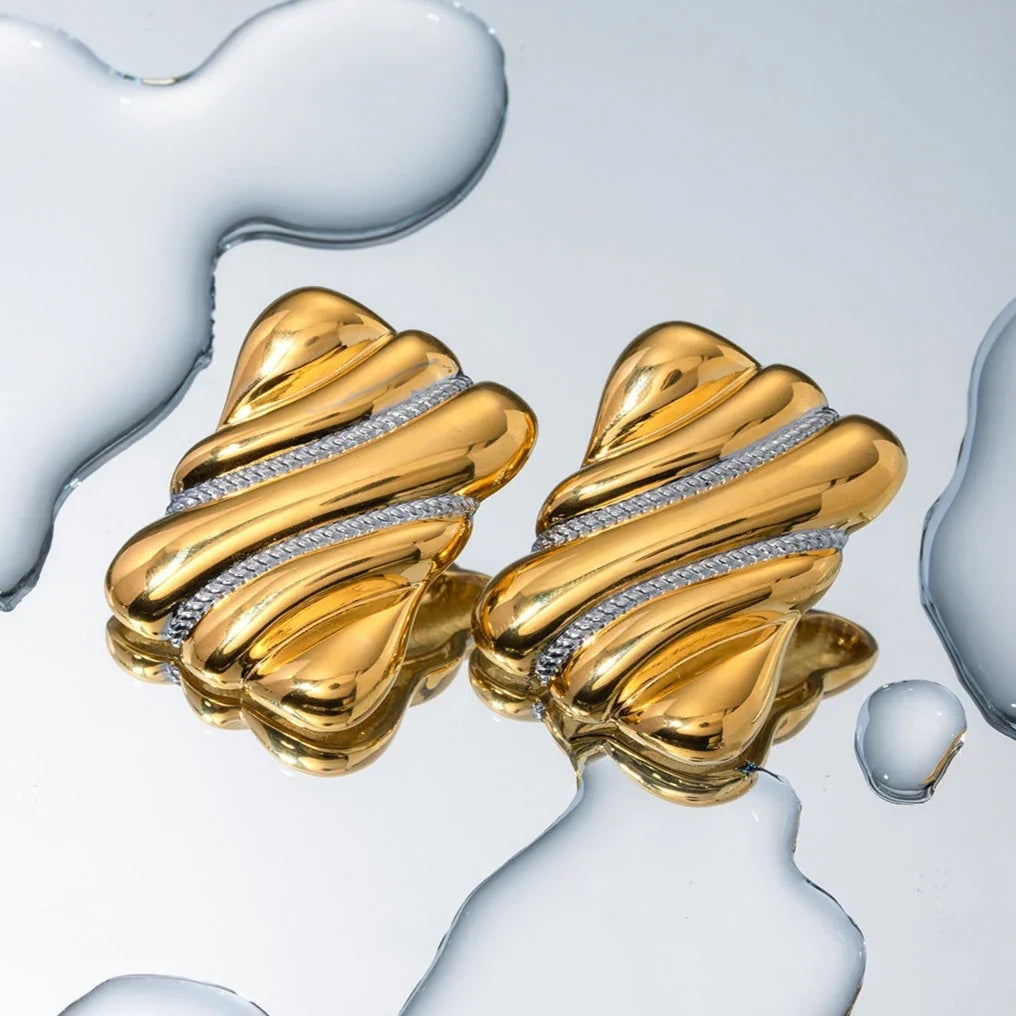 [Royal&Vicky]Pippa Gold Earrings