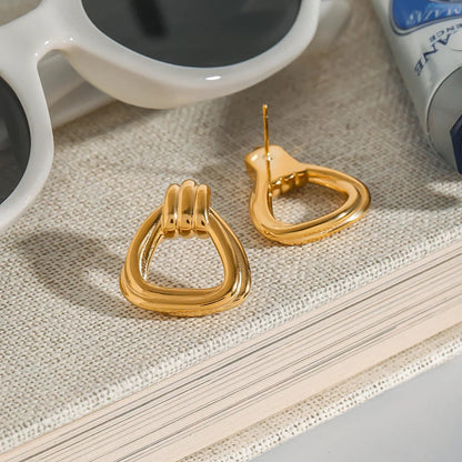 [Royal&Vicky]Doris Knot Charm Gold Earrings