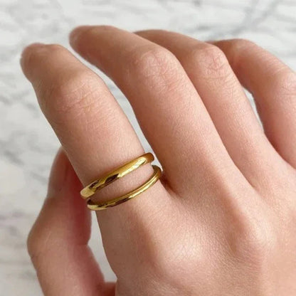[Royal&Vicky]Olivia Layered Gold Ring