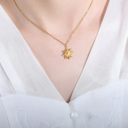 [Royal&Vicky]Eliora Gold Sun Necklace