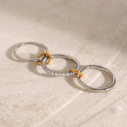 [Royal&Vicky]Desiree Stacked Diamond Ring