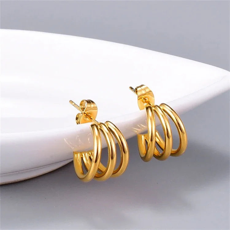 [Royal&Vicky]Cradle Gold Earrings
