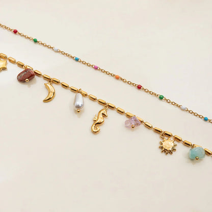 [Royal&Vicky]Cambria Coastal Charm Layered Necklace