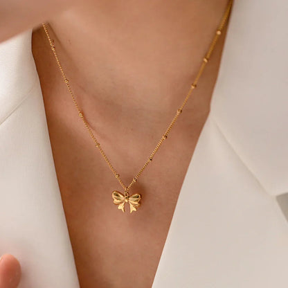 [Royal&Vicky]June Bow Necklace