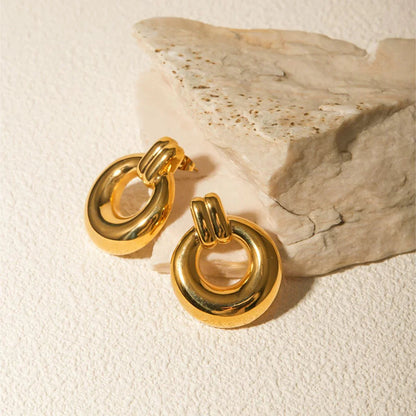 [Royal&Vicky]Lynora Gold Earrings