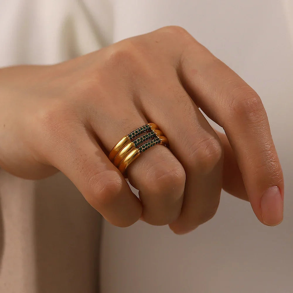 [Royal&Vicky]Serenity Diamond Gold Ring