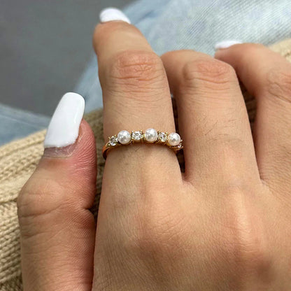 [Royal&Vicky]Keisha Diamond Pearl Ring