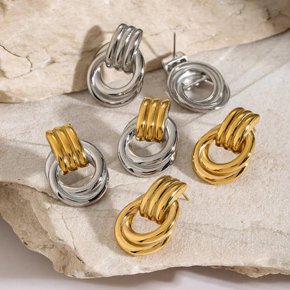 [Royal&Vicky]Luna Layered Hoop Earrings