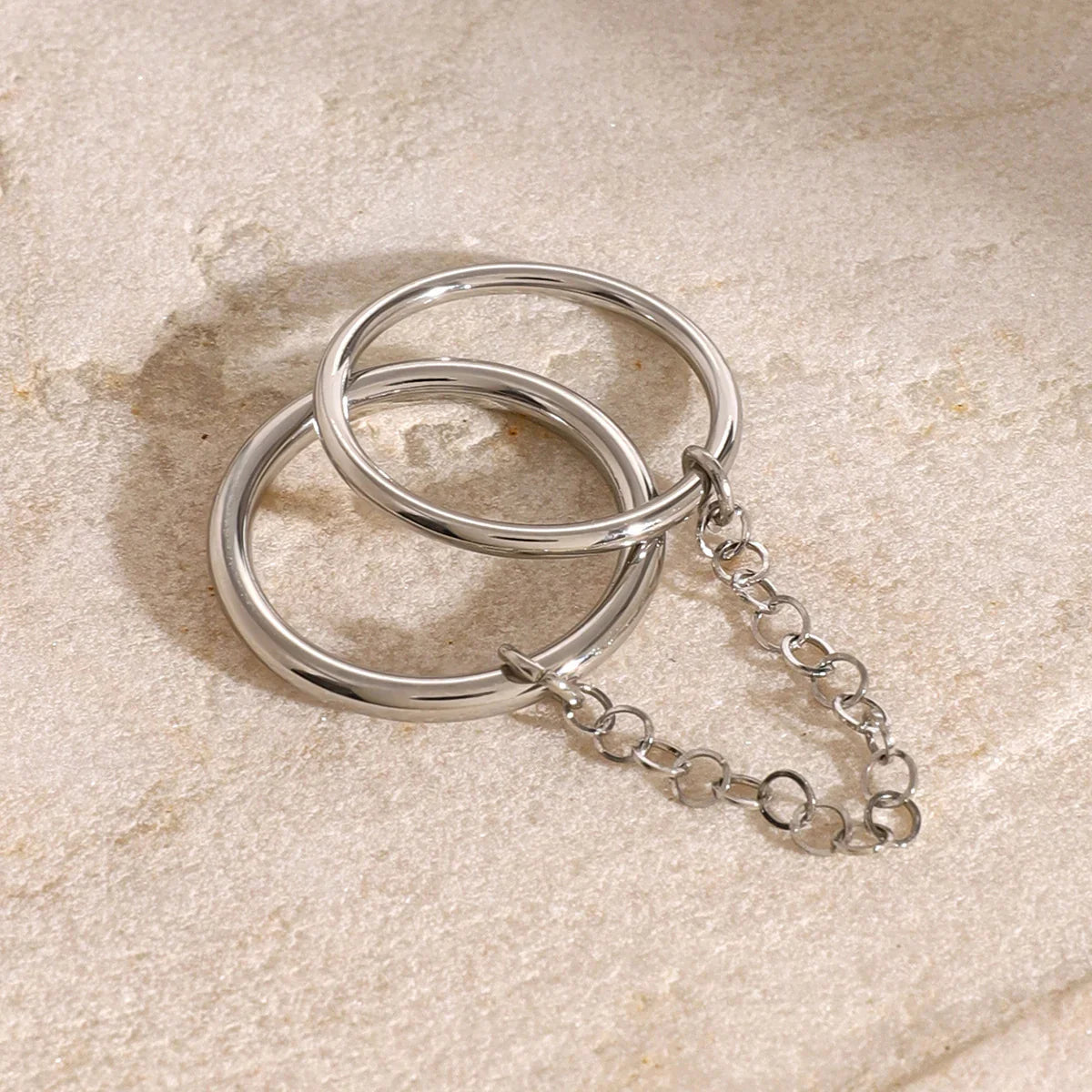 [Royal&Vicky]Bridget Chain Stacked Ring