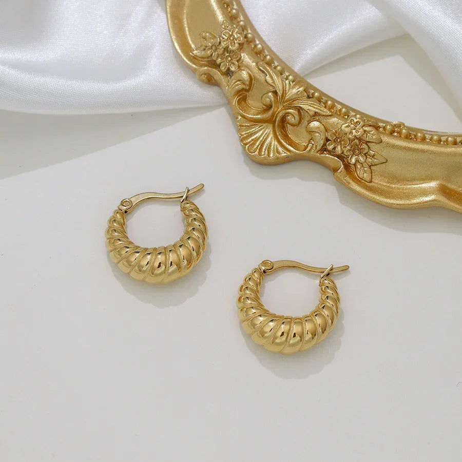 [Royal&Vicky]Croissant Hoop Earrings