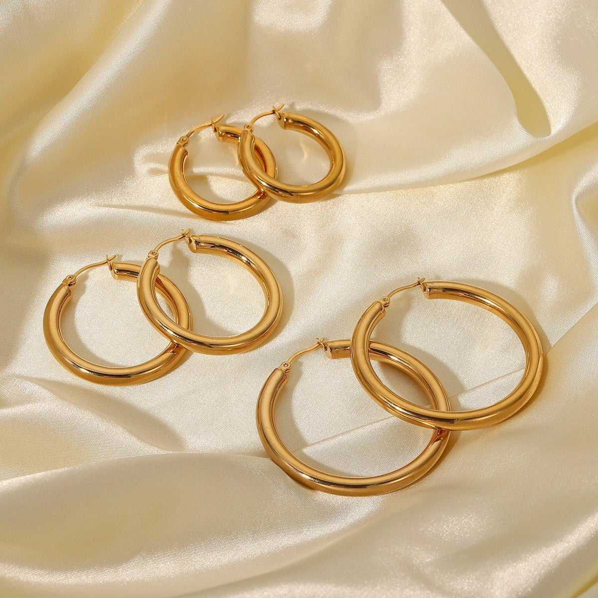 [Royal&Vicky]Wide Hoop Earrings