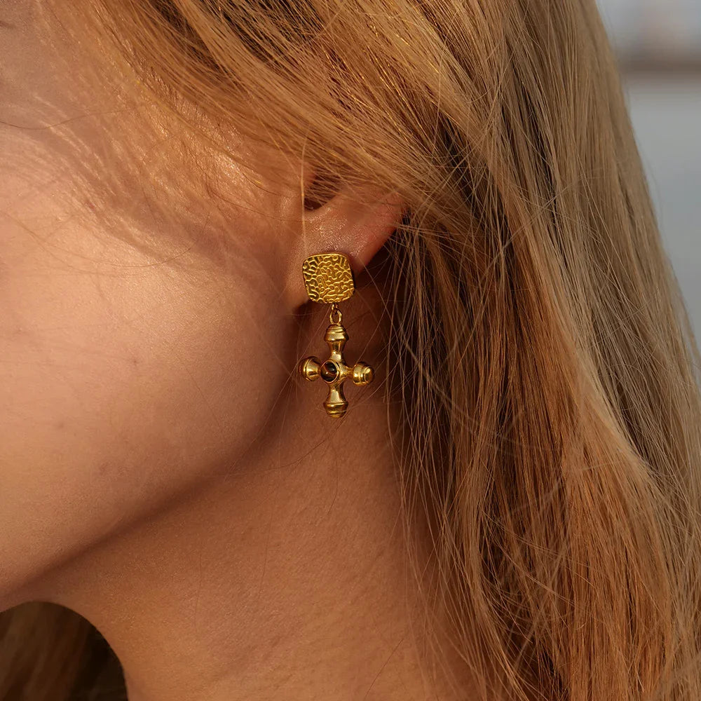[Royal&Vicky]Della Gold Earrings