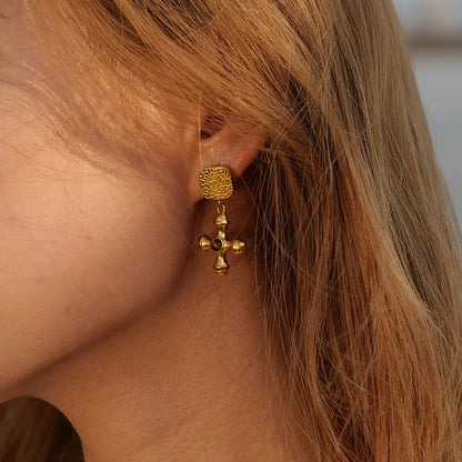 [Royal&Vicky]Della Gold Earrings