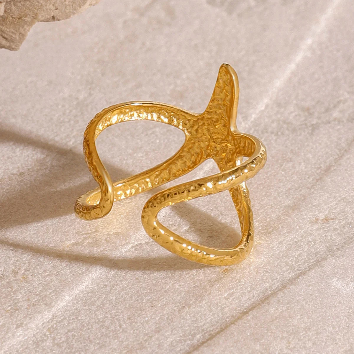[Royal&Vicky]Aurelie Gold Starfish Ring