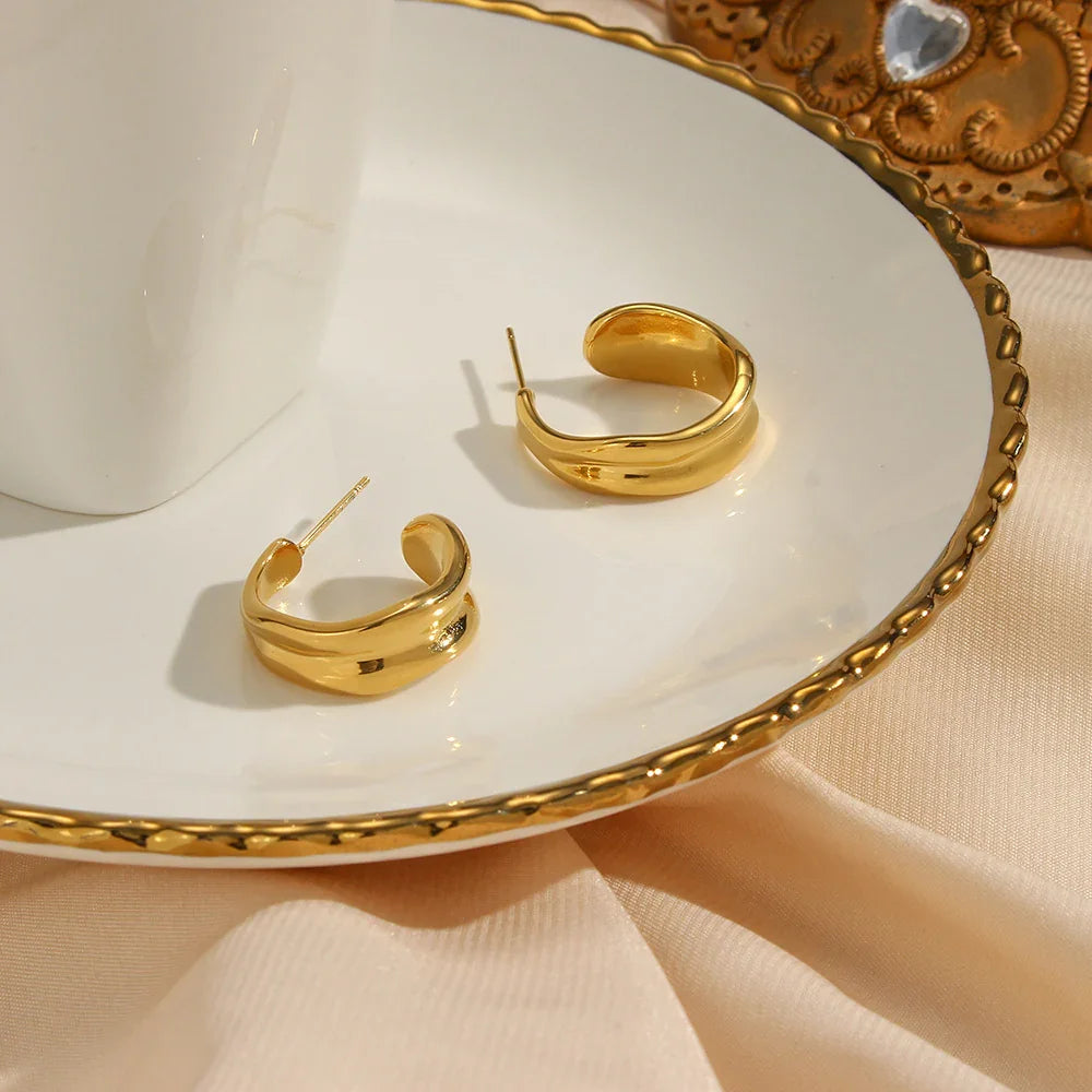 [Royal&Vicky]Emily Wave Earrings