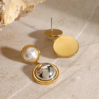 [Royal&Vicky]Avery Pearl Dome Earrings
