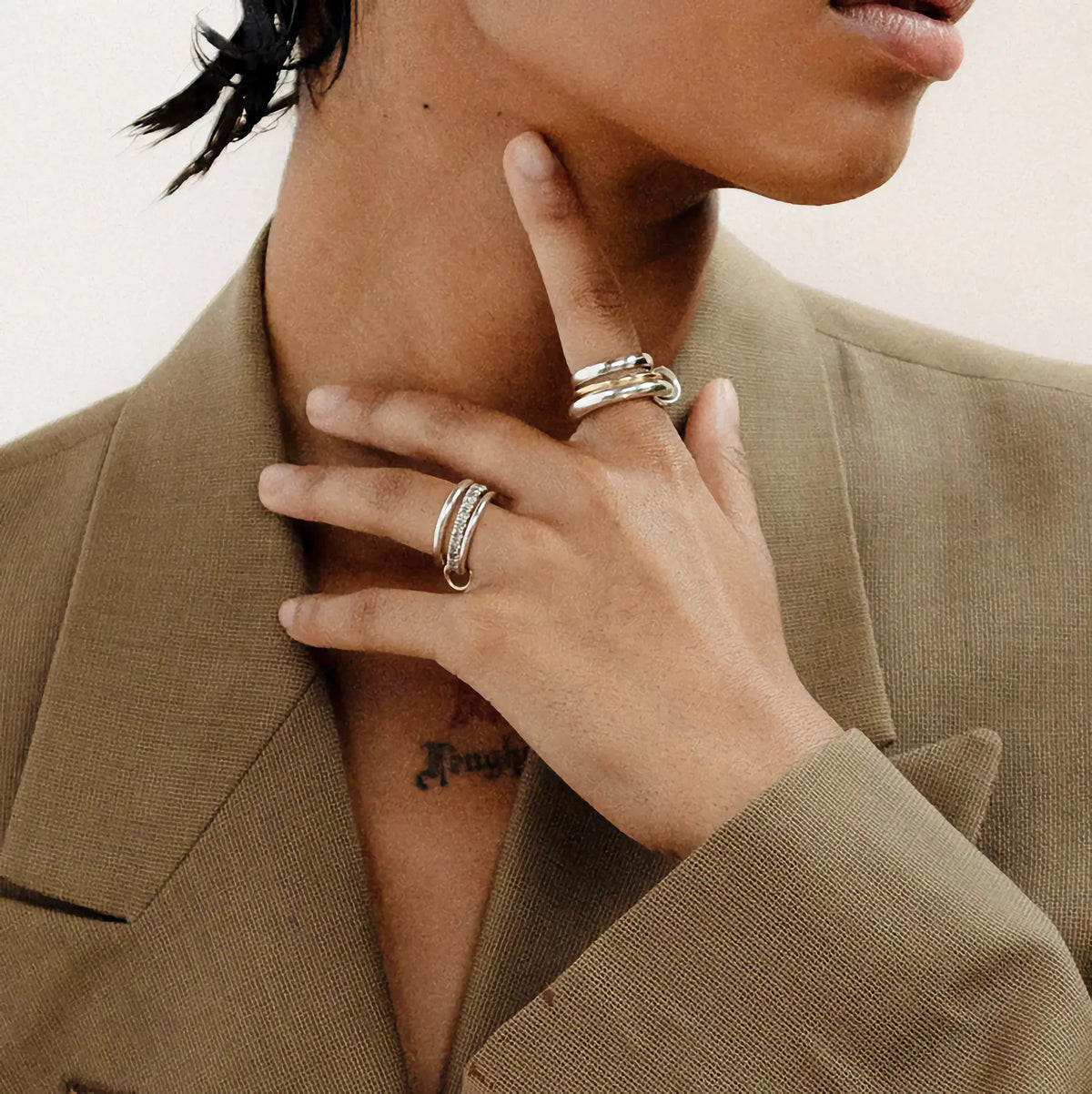 [Royal&Vicky]Canaria Stacked Ring