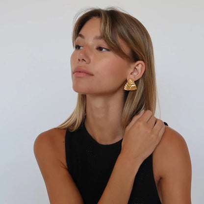 [Royal&Vicky]Brigitte Gold Earrings