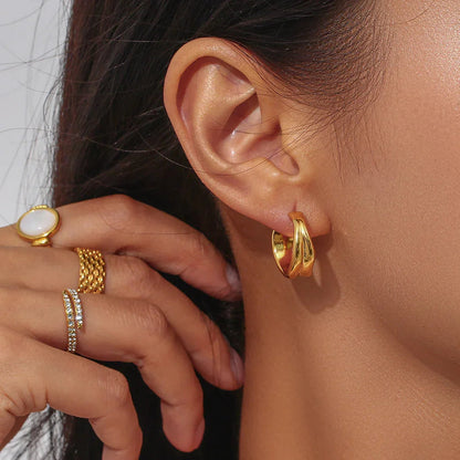 [Royal&Vicky]Emily Wave Earrings